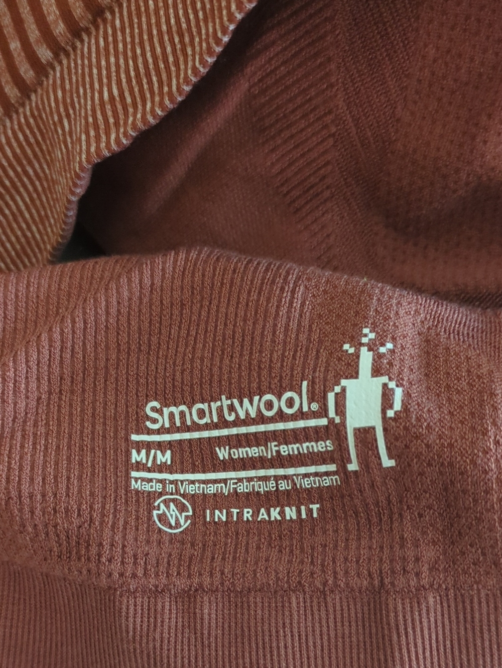 Smartwool Ribbed Sports Bra- Rust - Picture 5 of 5